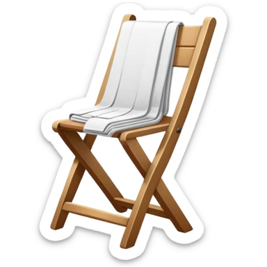 White casual clothes sitting on chair sticker
