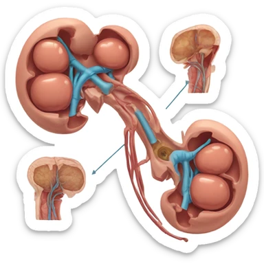 Anatomically correct kidney sticker