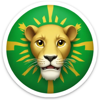 iranian lion sun flag sticker
