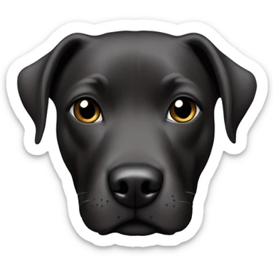 black lab pitbull mix dog sticker