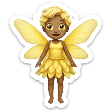 Yellow fairy sticker