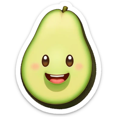  Aguacate con labios sticker