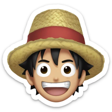 the character monkey d luffy from one piece sticker