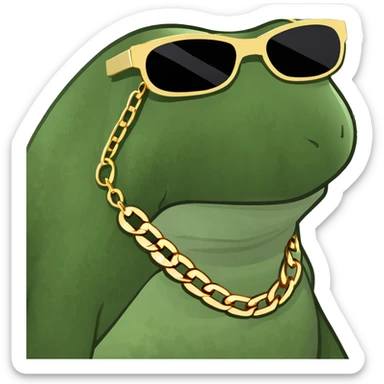 frog with drip sticker