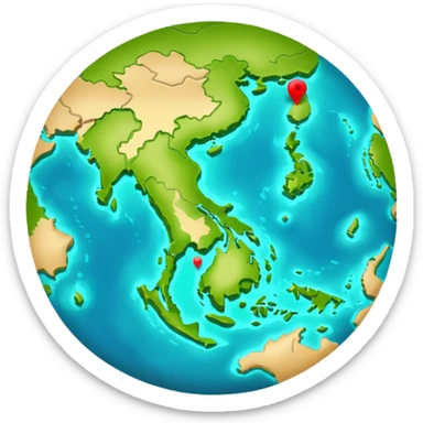 a vietnam map with no other countries around it sticker