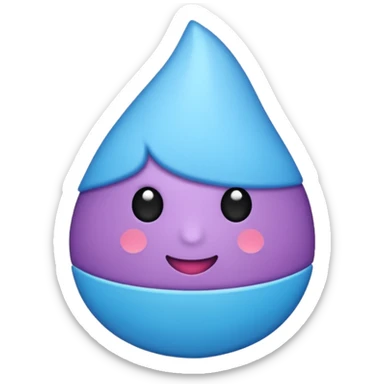 pirulito azul claro e roxo claro sticker