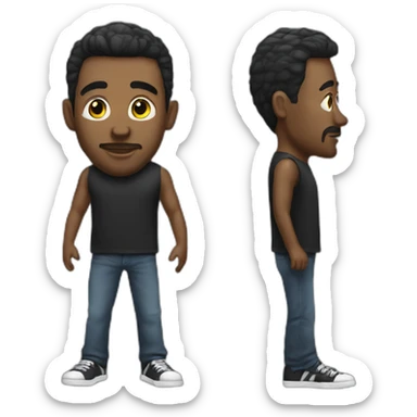 tall guy dj with few hair sticker