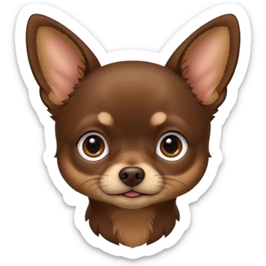 Dark Brown chihuahua  sticker