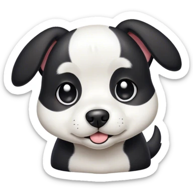 Dog black and white  sticker