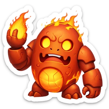 Lava Golem sticker