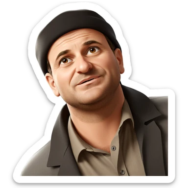 boy in hat with beard sticker