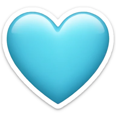 Light blue heart sticker