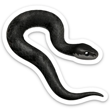 Black snake sticker