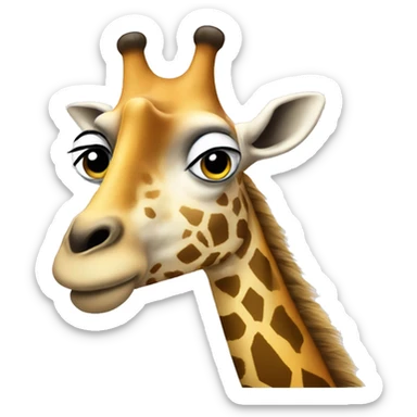 Une girafe qui fais de la musique  sticker