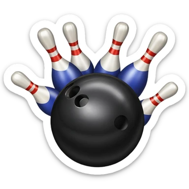 Bowling ball make a strike sticker
