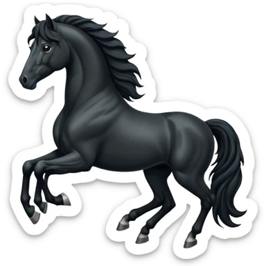 Black Spaniard horse  sticker