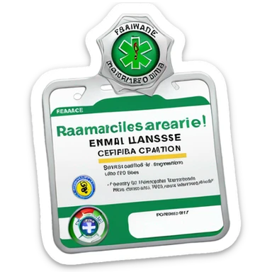 Paramedic license sticker