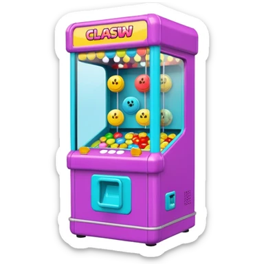 give me an arcade game claw machine sticker