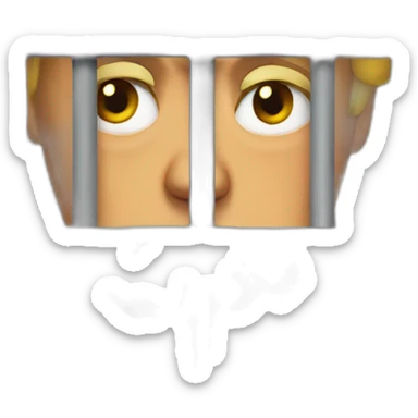 donald trump crying behind bars sticker