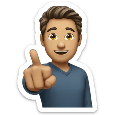 A man pointing to himself sticker