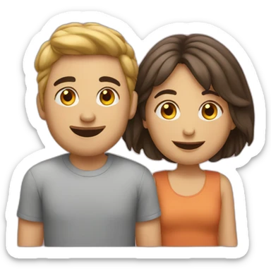 two people having grat time together sticker