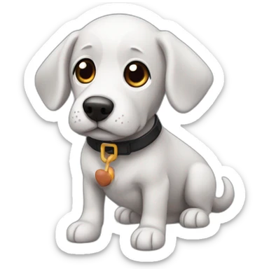 Perro salchicha negro con alas sticker