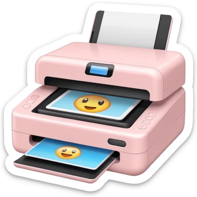 Light Pale Pink Photo Scanners sticker