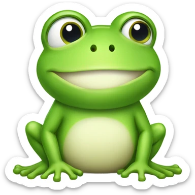A cute frog saying good morning sticker