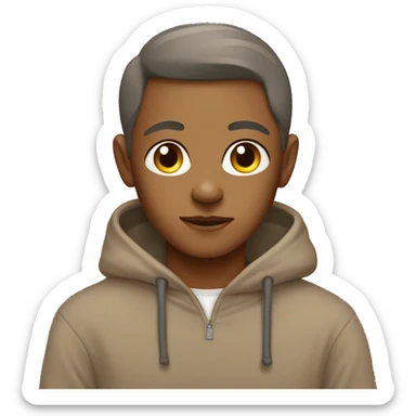 gray sphinx in a brown sweatshirt sticker