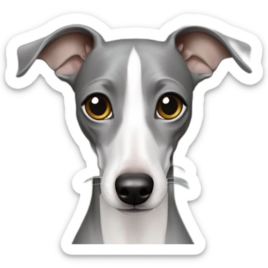 Italian greyhound grey sticker