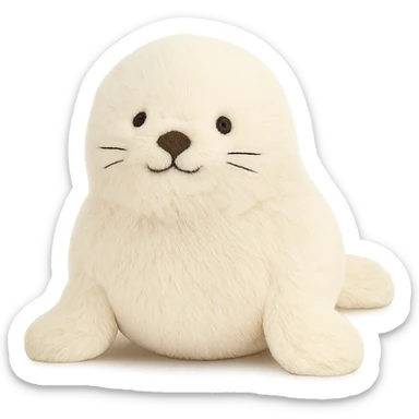 cute baby seal jellycat plushie sticker