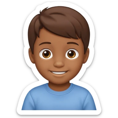 boy babybrown hair no doll sticker