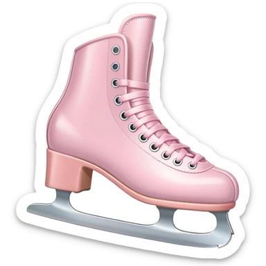 Pastel pink ice skates  sticker