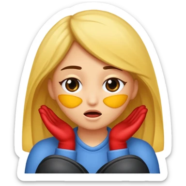 Female Oral sex with man licking penis sticker