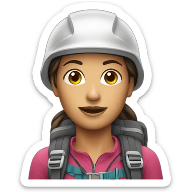 woman climber sticker