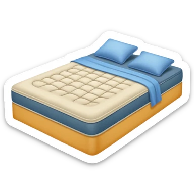 Matress of a bed is sinking in sticker