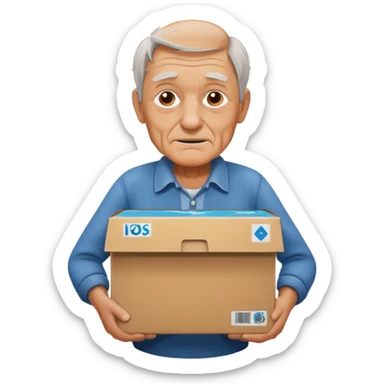 box carrier old man sticker