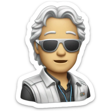 Delorean back to the future sticker