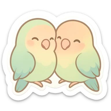 cute lovebirds pastel  sticker