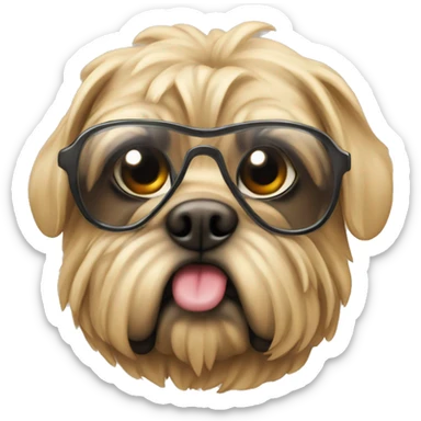 Mops med solglasögon  sticker