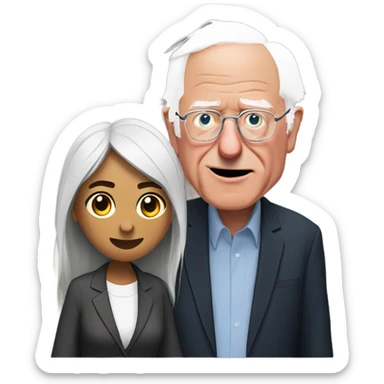 Bernie Sanders + AOC sticker