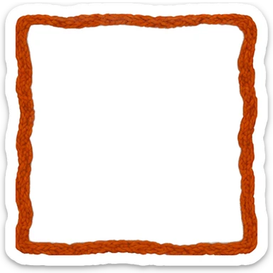 Burnt orange knitted blanket  sticker