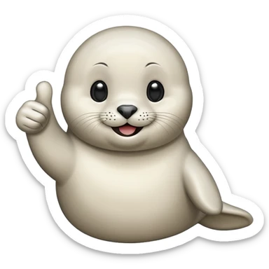 a cute seal giving a thumbs up sticker