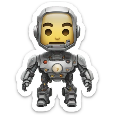 Ahora no Robin necesito tener una pequeña charla con el peruano Cyborg  sticker