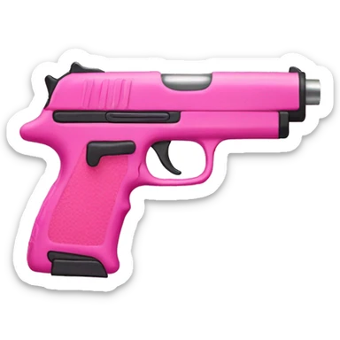 Pink gun sticker