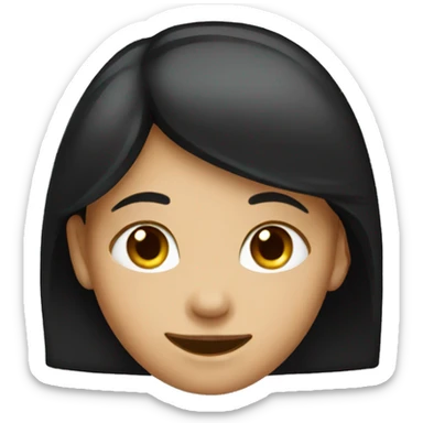 smiling girl in black shirt sticker