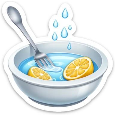 Un lavaplatos, limpio y reluciente donde se vea que las cucharas, los vasos y los platos están totalmente limpios sticker