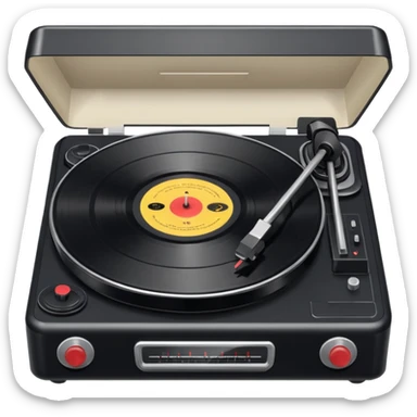 vinyl record player sticker