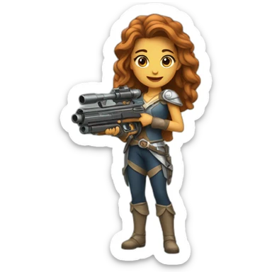 Leía princess with blaster sticker