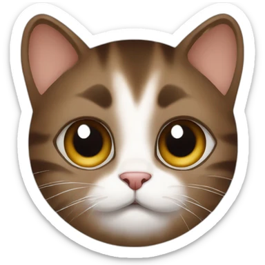 Eyes Brown voy Hug siamés cat sticker